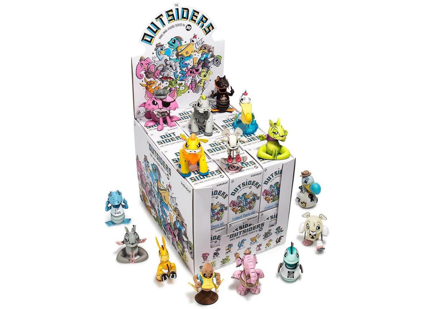 Kidrobot The Outsiders 3" Blind Box Mini Figures by Joe Ledbetter Casepack (24 Blind Boxes)
