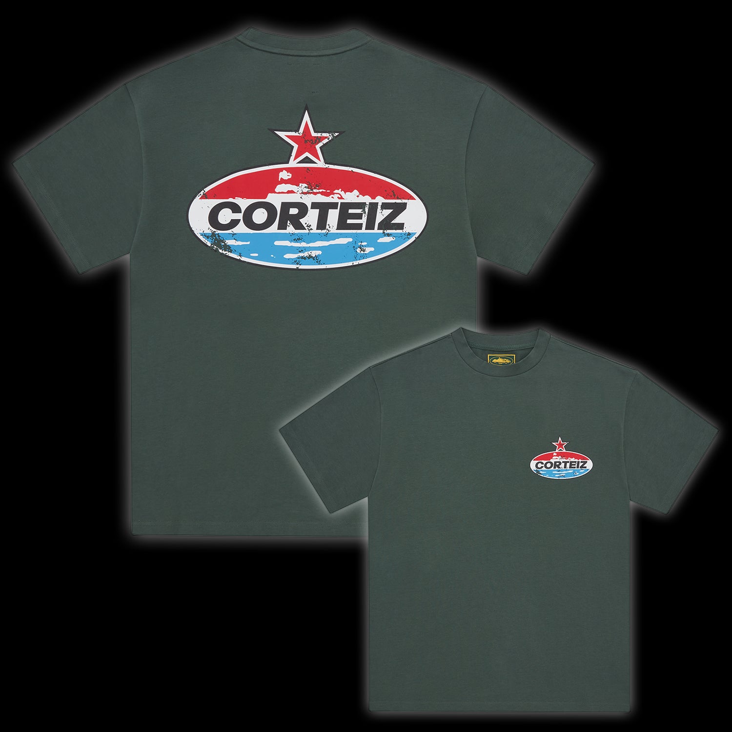 Corteiz Motor Heavyweight Tee Forest Green
