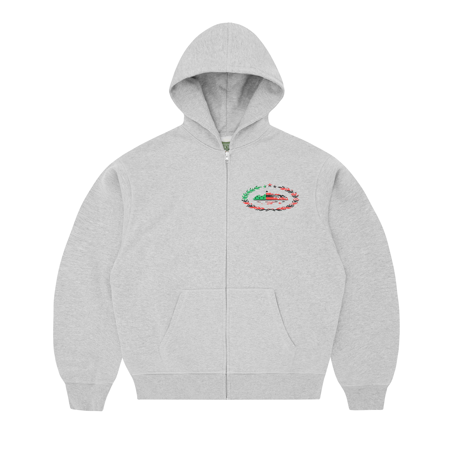 Corteiz x Denim Tears Cortears Royale Zip Hoodie Heather Grey