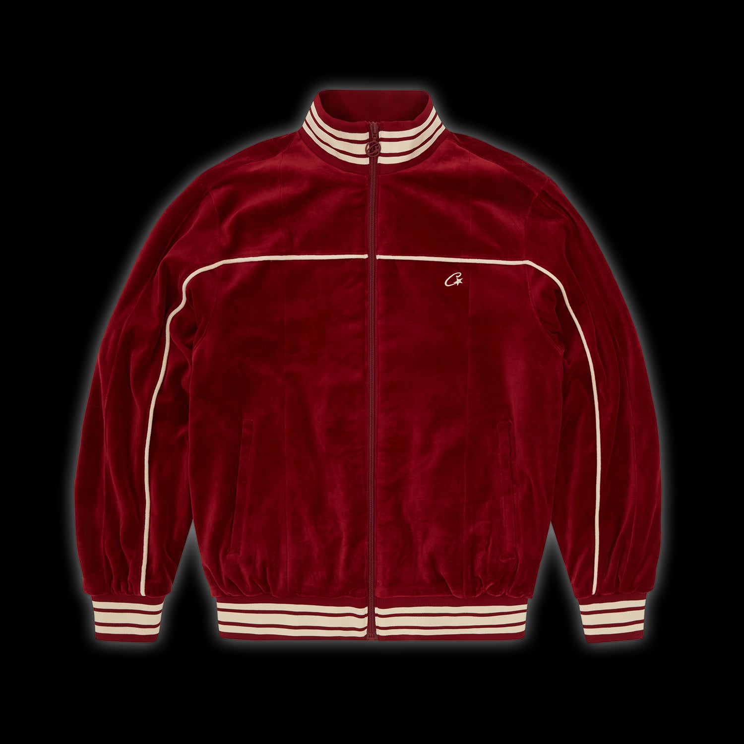 Corteiz VVS Uptown Jacket burgundy