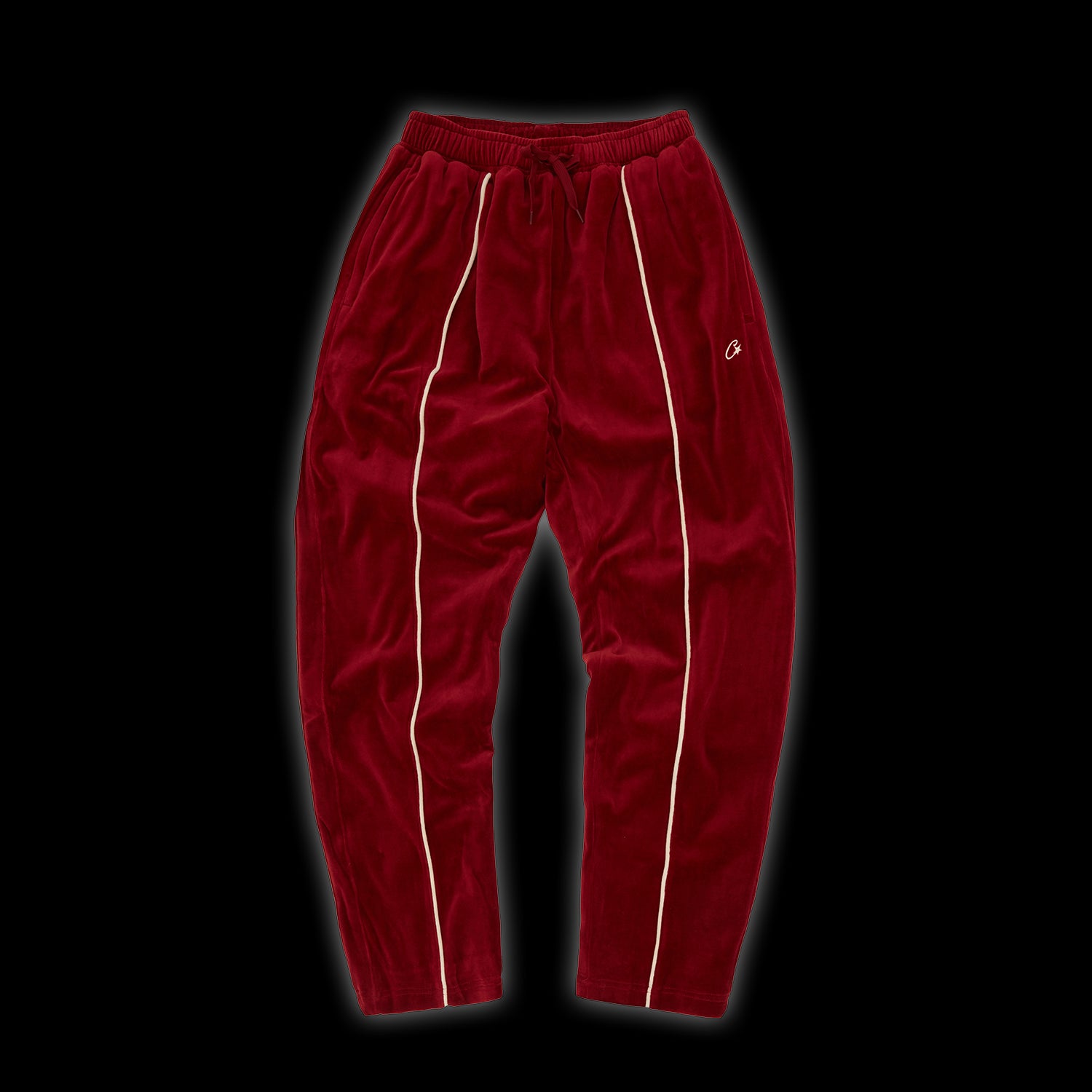 Corteiz VVS Uptown Pant burgundy (updated baggy fit)