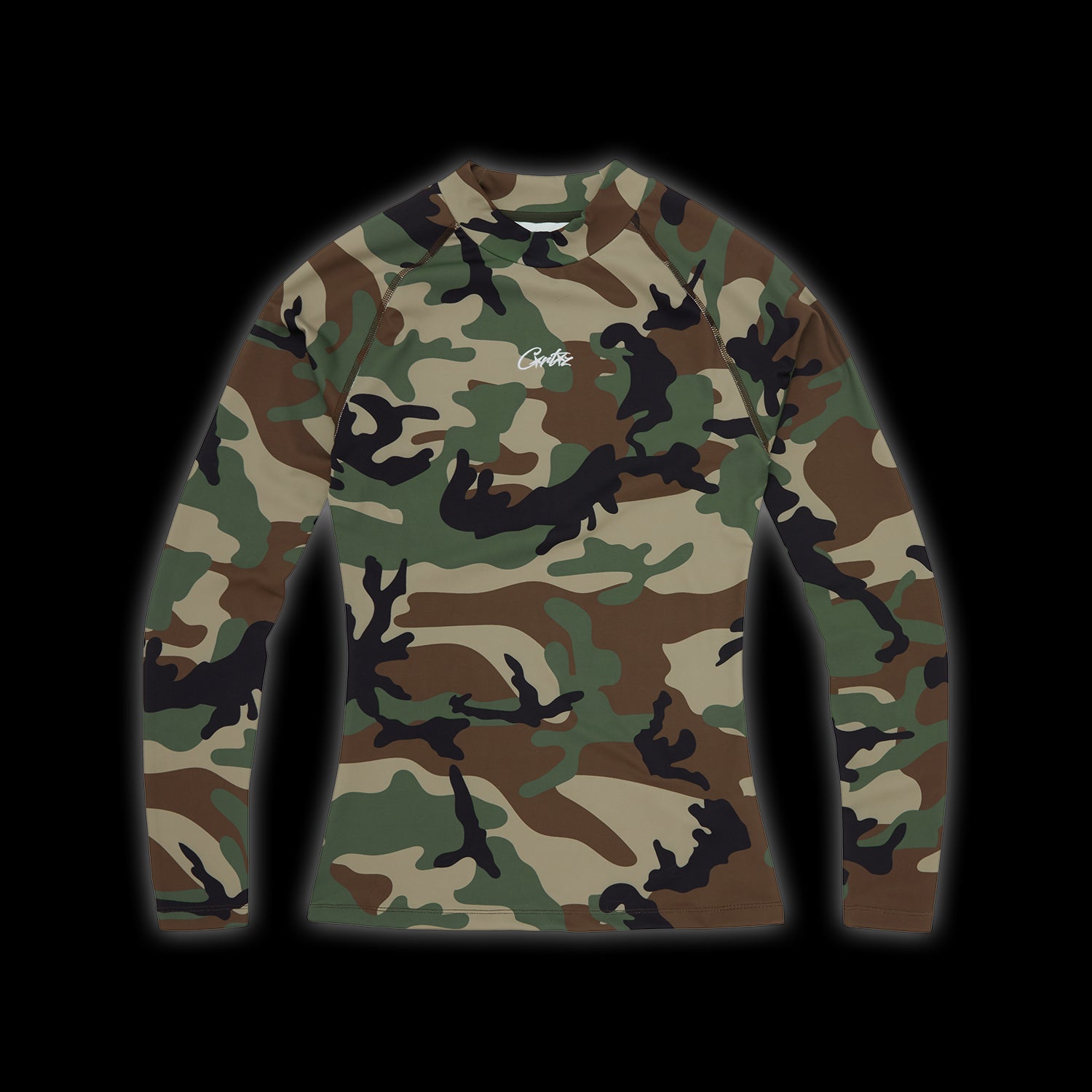 Corteiz Litework Compression Top Woodland Camo