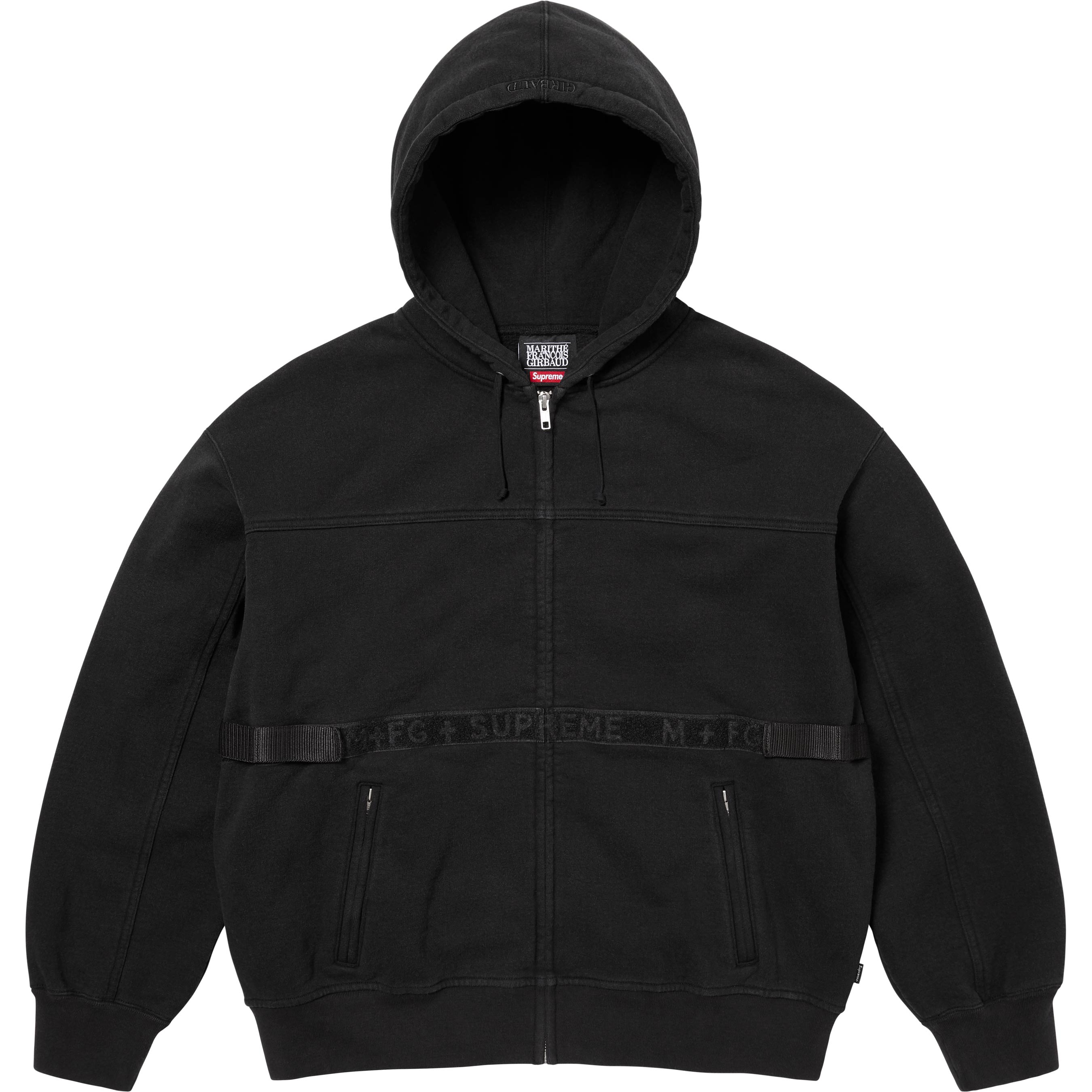 Supreme / Marithé + François Girbaud Zip Up Hooded Sweatshirt - Black