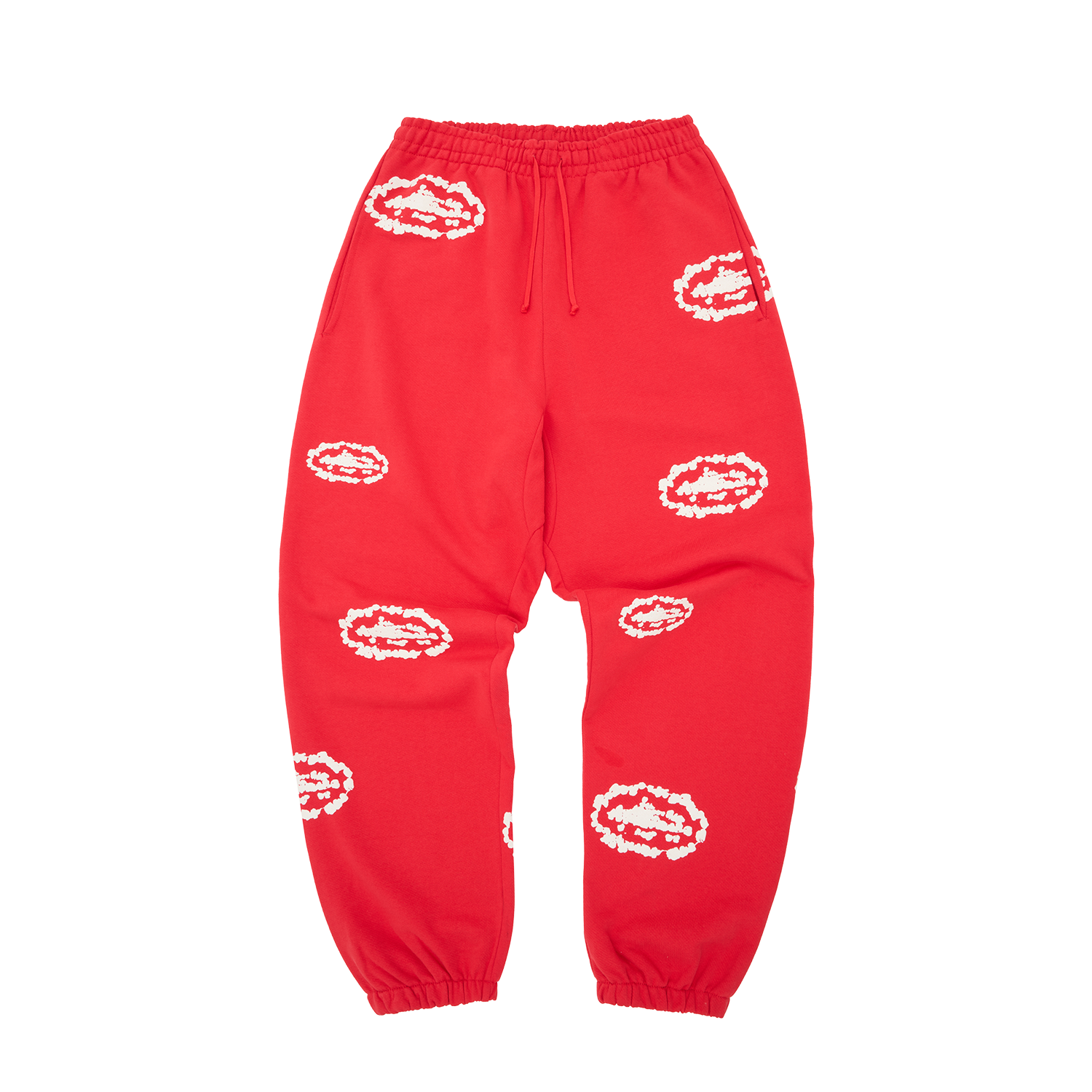 Corteiz x Denim Tears Island Wreath Sweatpant Red