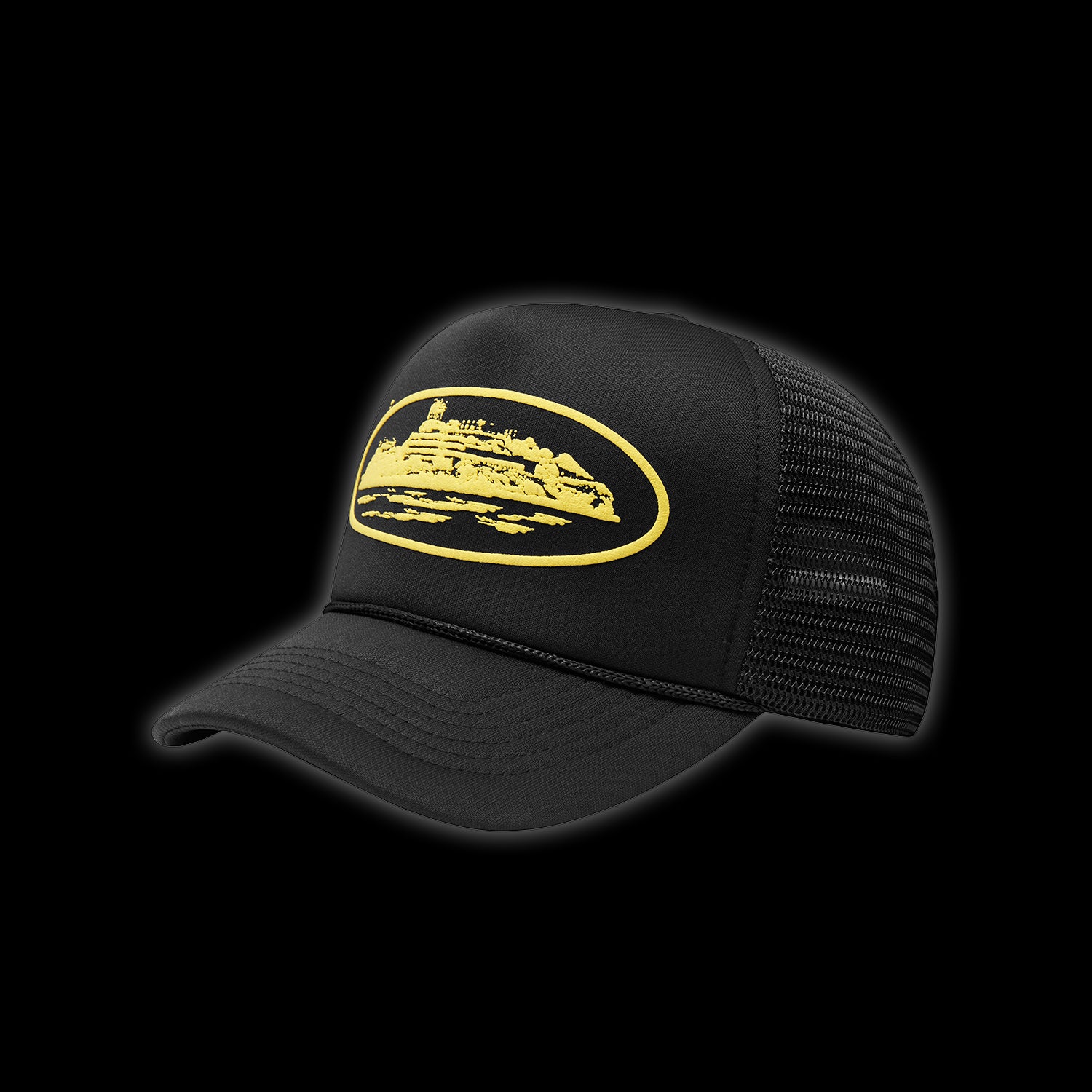 Corteiz Alcatraz Premium Trucker Black & Yellow