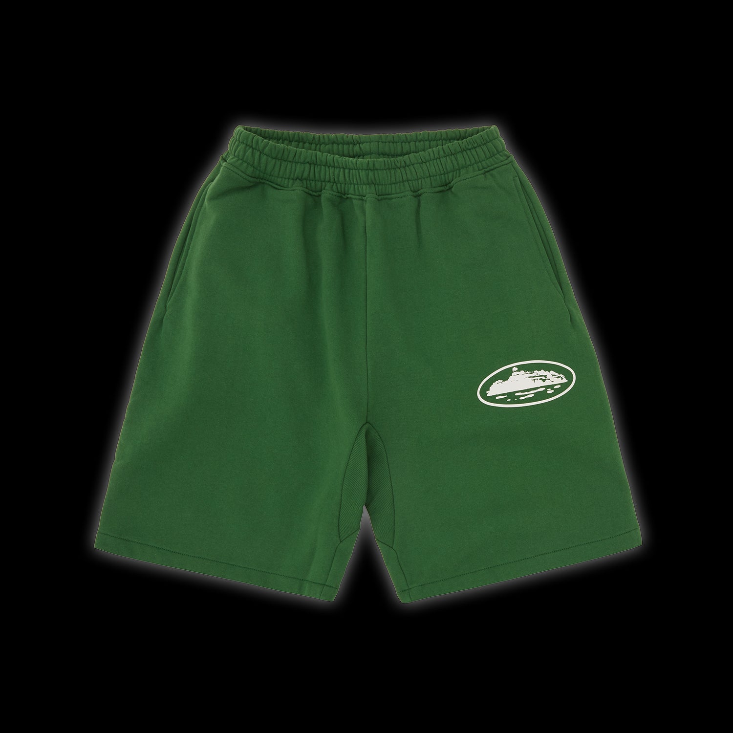Corteiz Island Puff Print Sweatshort Green
