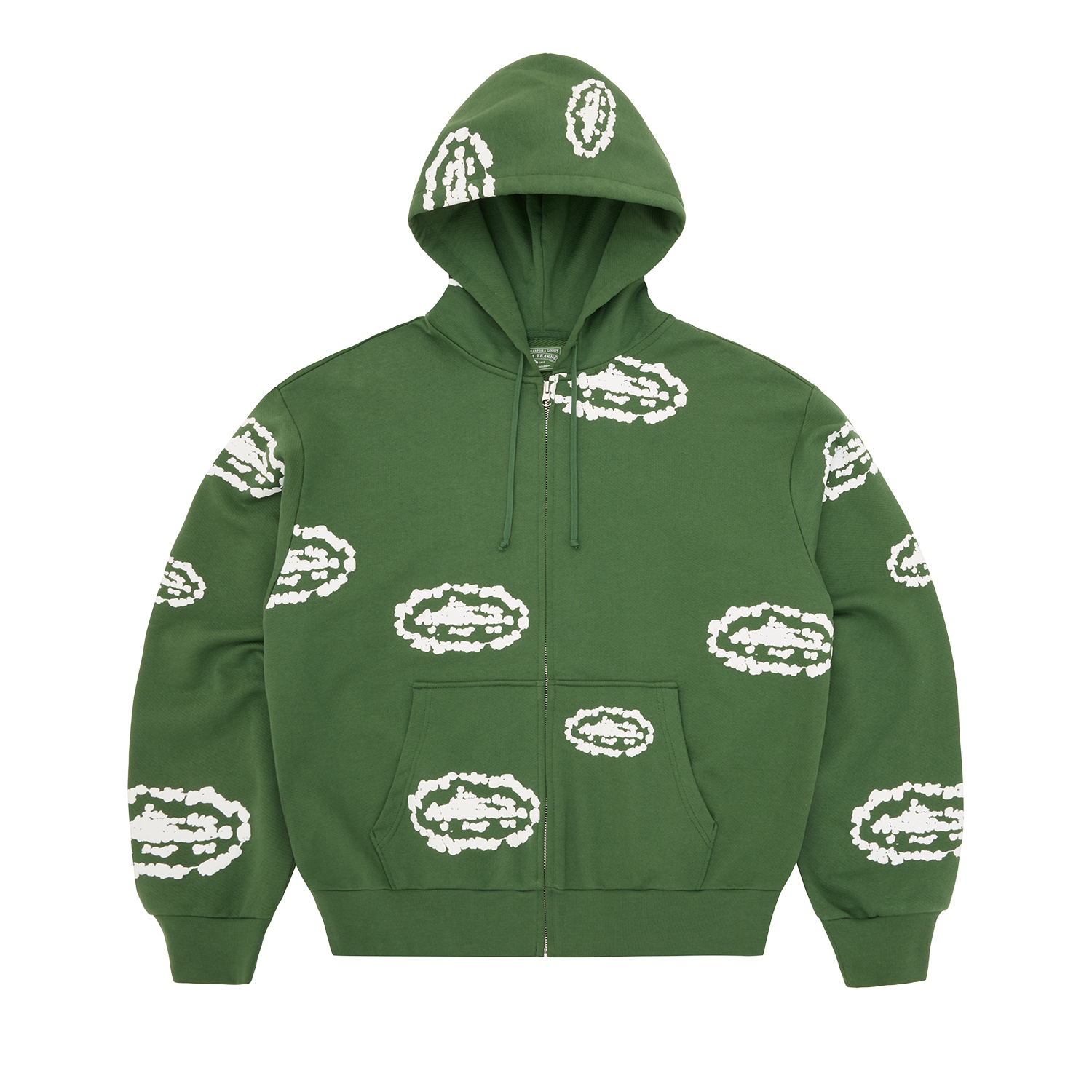 Corteiz x Denim Tears Island Wreath Zip Hoodie Green
